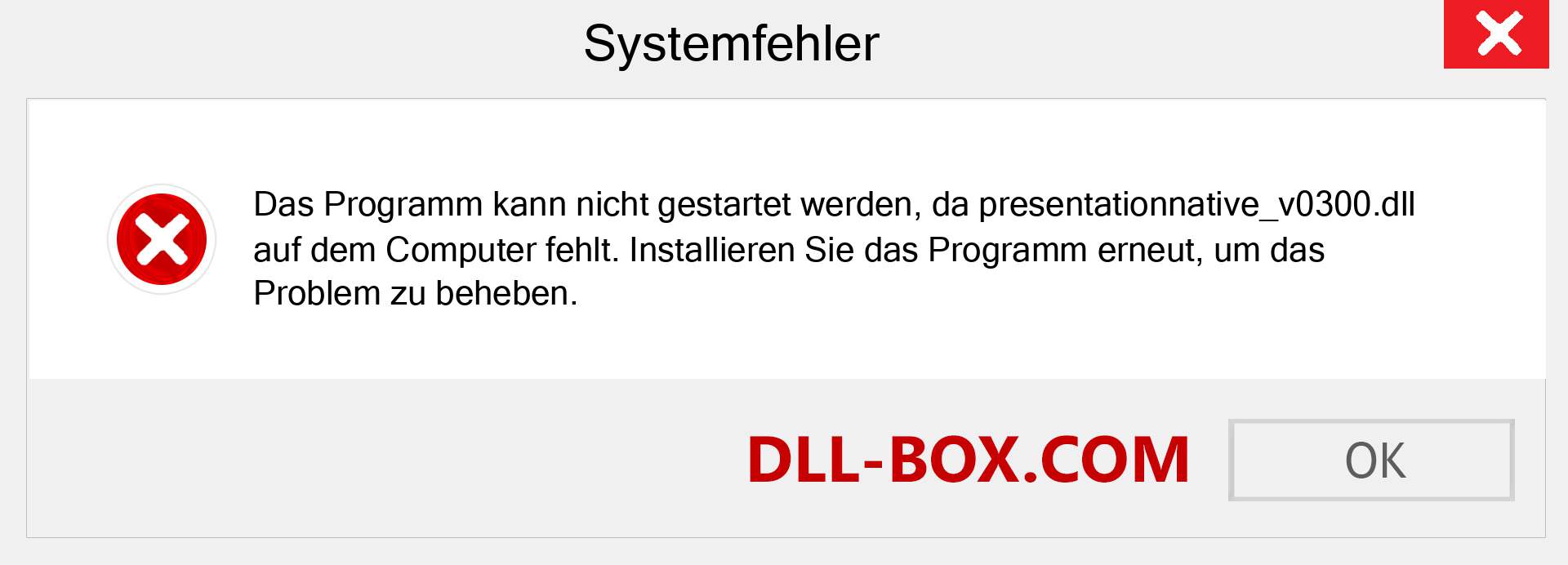 presentationnative_v0300.dll-Datei fehlt?. Download für Windows 7, 8, 10 - Fix presentationnative_v0300 dll Missing Error unter Windows, Fotos, Bildern